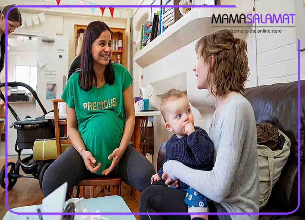 راحتی و آسایش مادران باردار کمک از خانواده
