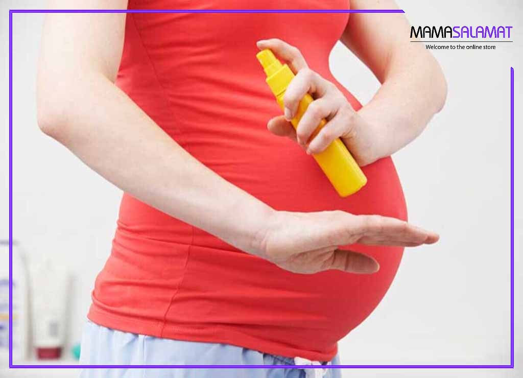 مراقبت ایمن از پوست در بارداری استفاده از اسپری ضد افتاب 