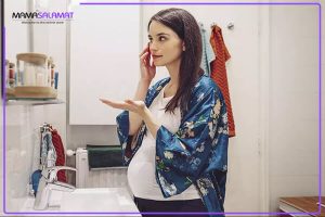 زیبایی در دوران بارداری آرایش کردن خانم باردار در حمام