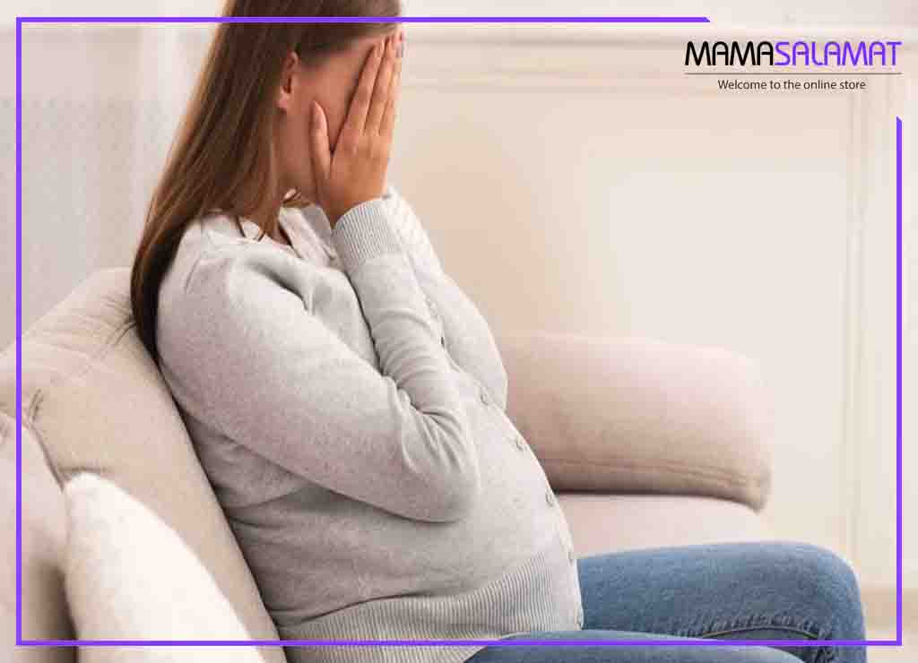 افسردگی در بارداری گریه کردن خانم باردار