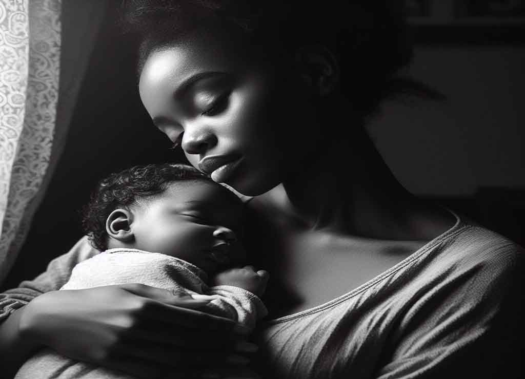 افزایش شیر مادر تصویر مادر و فرزند شیرخوار سیاه پوست